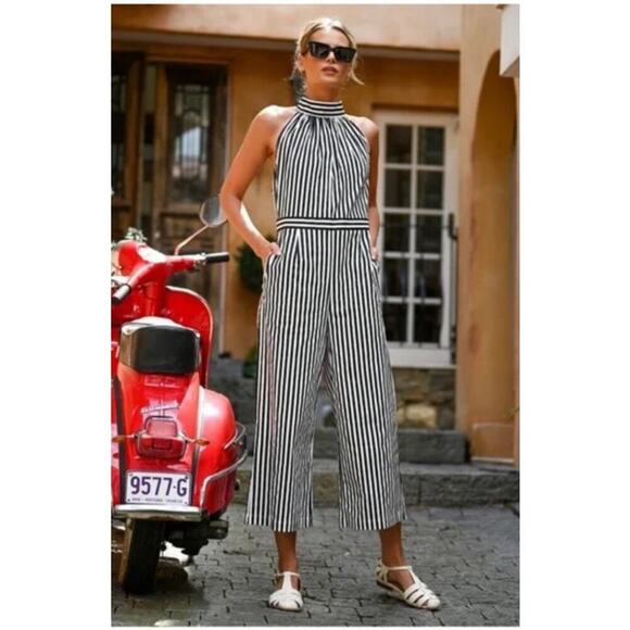 Wyatt Wylde Stella Jumpsuit in Stripe Size XL NWT - Picture 1 of 12